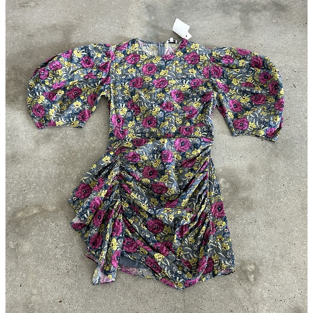 RHODE Pia Dress In Wallpaper Floral Pink Sz Small EUC